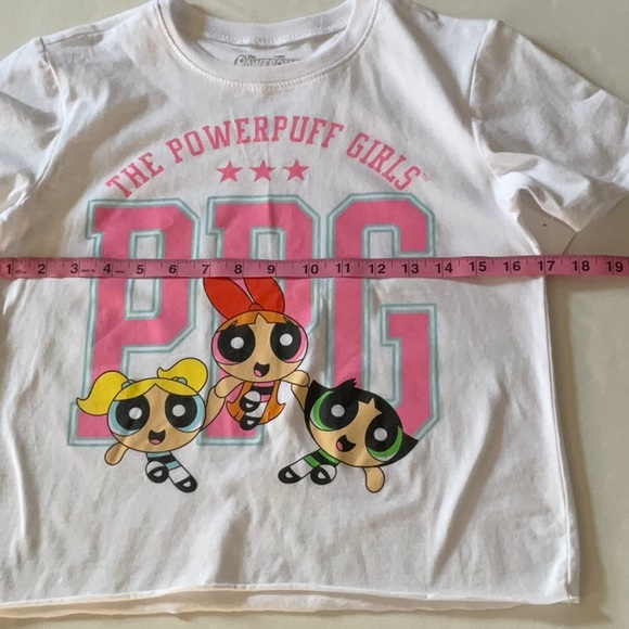The powerpull Girls cartoon t-chirt juniors‎ white size S - Picture 2 of 5